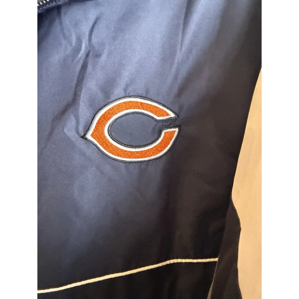 Y2K Chicago Bears NFL Team Apparel Reebok SI Zip Windbreaker Jacket Men's XL